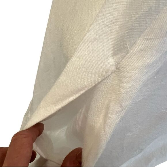 ELAN Linen Blend Tiered Halter Maxi Dress High Neck Relaxed Fit White L NWT - Picture 9 of 15